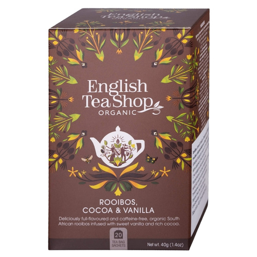 Ziołowa herbata English Tea Shop Chocolate Rooibos Vanilla 20x2g - opinie w konesso.pl