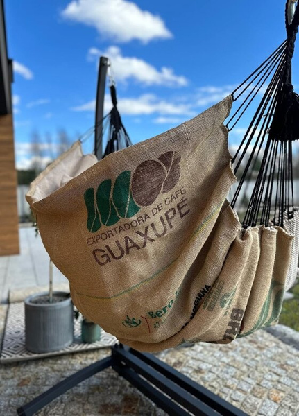 Hamak wiszący ze stelażem Swing XXL - Beżowy