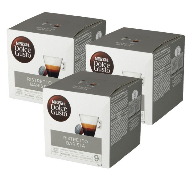 ZESTAW Kapsułki Nescafé Dolce Gusto Ristretto Barista 3x16 sztuk