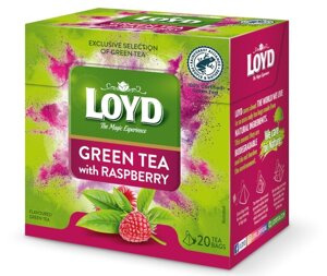 Herbata zielona Loyd Green Raspberry 20x1,5g