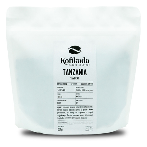 Kawa ziarnista Kofikada Tanzania Sambewe Natural Filter 250g - opinie w konesso.pl