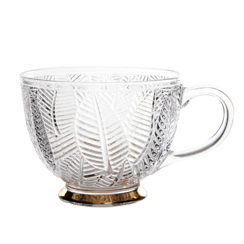 Filiżanka Homla BARREL 360 ml - w liście ze złotą nóżką – NIEDOSTĘPNY