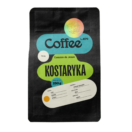 Kawa ziarnista Leń Coffee Kostaryka Corazon de Jesus 250g – NIEDOSTĘPNY