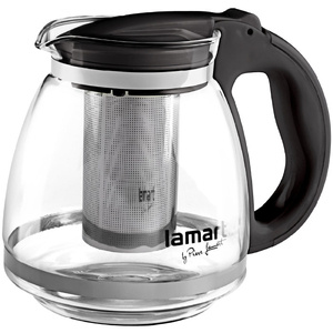 Dzbanek z zaparzaczem Lamart Verre 1,5l - Czarny