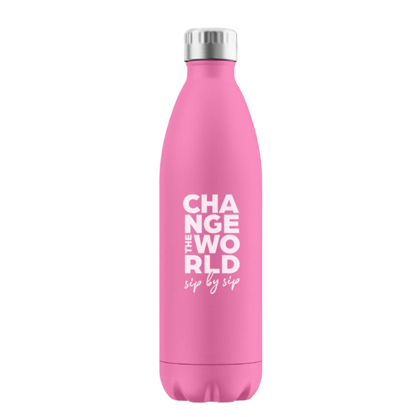 Butelka termiczna BWT Change the World Sip by Sip 500 ml - Różowa