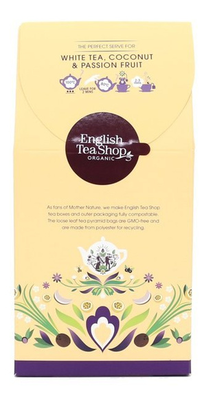 Biała herbata English Tea Shop White Tea Coconut & Passion Fruit 15x2g