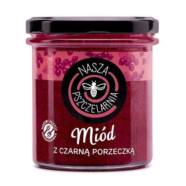 Miód z czarną porzeczką Nasza Pszczelarnia 420g