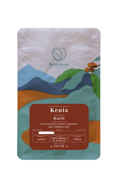 Kawa ziarnista BeMyBean Kenia Karii 250g  – NIEDOSTĘPNY