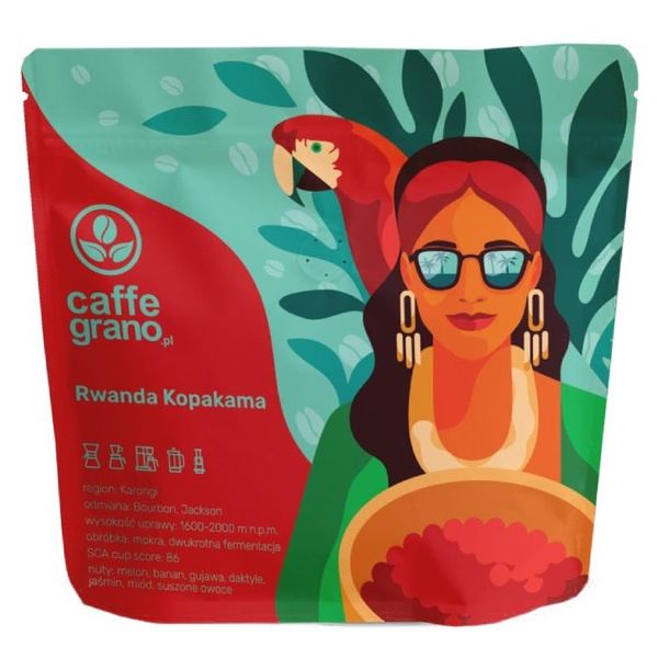 Kawa ziarnista Caffe Grano Rwanda Kopakama FILTR 250g - NIEDOSTĘPNY