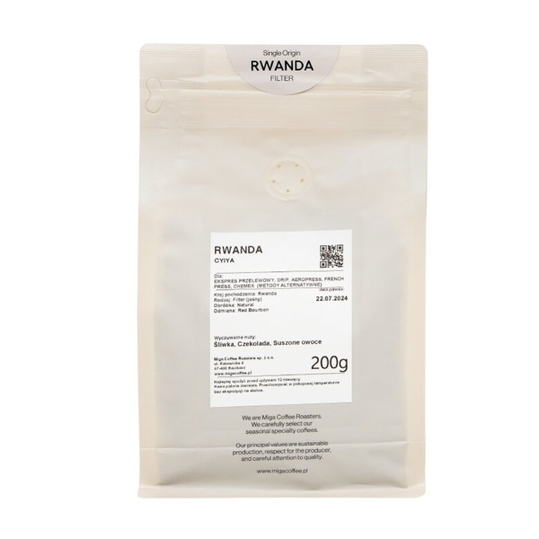 Kawa ziarnista Miga Rwanda Cyiya Filter 200g - NIEDOSTĘPNY