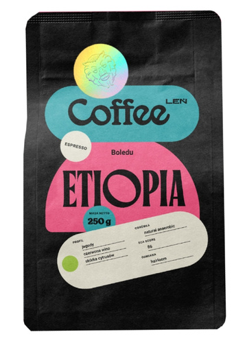 Kawa ziarnista Leń Coffee Etiopia Boledu Espresso 250g