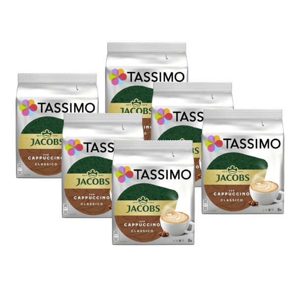 ZESTAW - Kapsułki Tassimo Jacobs Cappuccino Classico 6x8 szt.