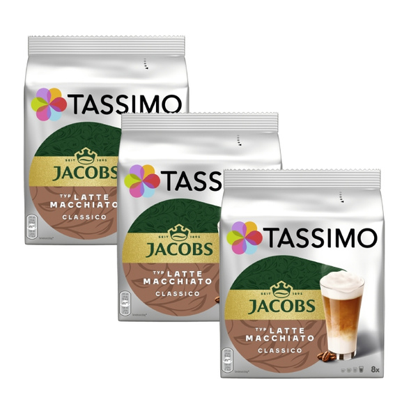 ZESTAW - Kapsułki Tassimo Jacobs Latte Macchiato Classico 3x8 szt.