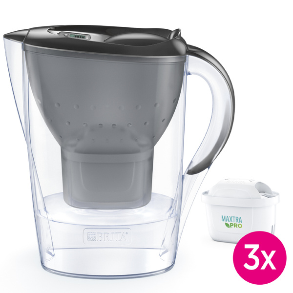 Dzbanek filtrujący BRITA Marella 2,4 L + 3x wkład MAXTRA PRO Pure Performance - Grafitowy