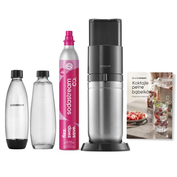 Saturator do wody gazowanej SodaStream Duo - Czarny + książka