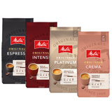 Zestaw 4x 1kg Kawa ziarnista Melitta Originals Espresso 1kg + Melitta Originals Intense 1kg + Melitta Originals Crema 1kg + Melitta Originals Platinum 1kg