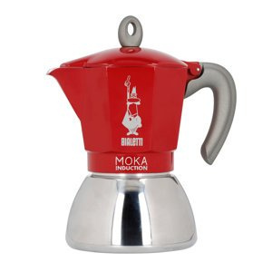 Kawiarka Bialetti New Moka Induction 6 filiżanek - Czerwona - opinie w konesso.pl