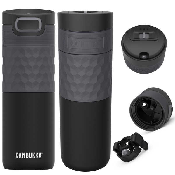 OUTLET - Kubek termiczny Kambukka Etna Grip 500 ml - Black Steel
