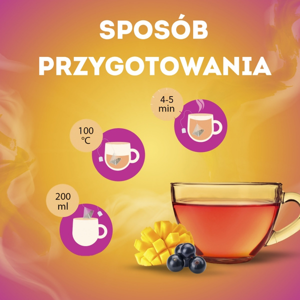 Herbatka owocowa Lipton Mango i Czarna porzeczka 20x1,7g