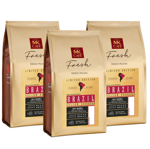 ZESTAW - Kawa ziarnista MK Fresh Brazil Yellow Bourbon Fazenda Rainha 3x1kg