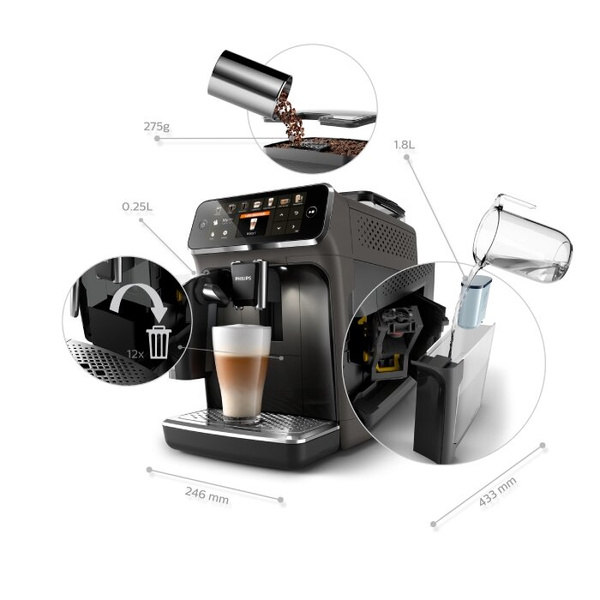 Ekspres do kawy Philips 5400 LatteGo EP5444/50 - NIEDOSTĘPNY