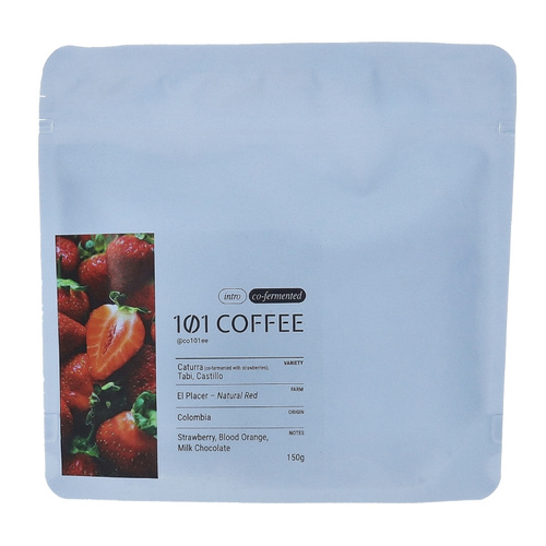 Kawa ziarnista 101 COFFEE Colombia El Placer Natural Red Caturra Tabi Castillo 150g
