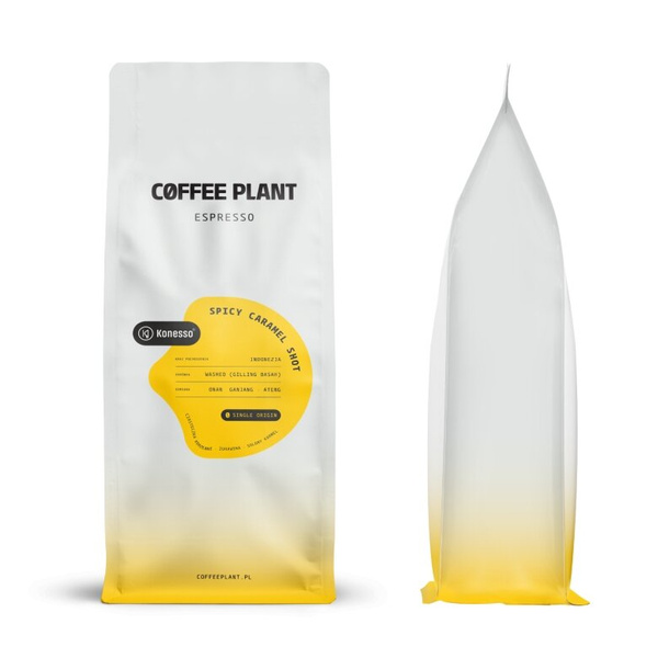 Kawa ziarnista COFFEE PLANT Spicy Caramel Shot 1kg - NIEDOSTĘPNY