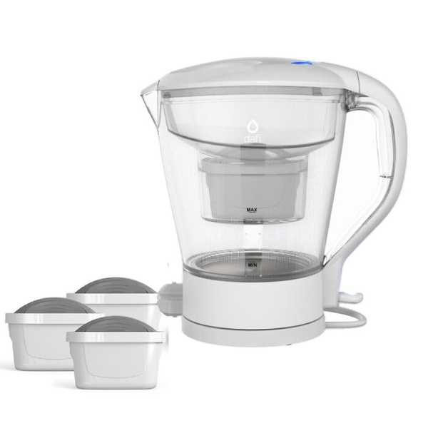 Elektryczny czajnik filtrujący Dafi 2w1+ 3 filtry Unimax do twardej wody - Biały - NIEDOSTĘPNY