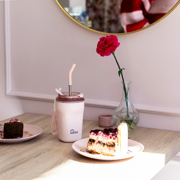 Kubek termiczny Majestic Sport Hoody 420 ml - Różowy