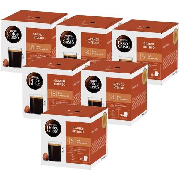 ZESTAW - Kapsułki Nescafé Dolce Gusto Grande Intenso 6x16 sztuk