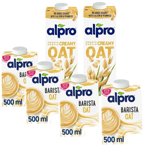 ZESTAW Napój ALPRO Drink Oat Owsiane 2x 1L + 4x ALPRO Barista Napój Owsiany 500ml  - opinie w konesso.pl