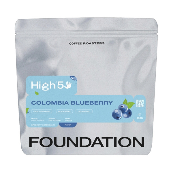 Kawa ziarnista Foundation Coffee Roasters High5 Kolumbia Blueberry Filtr 250g
