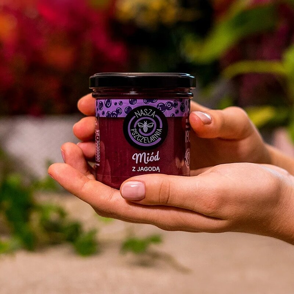 Miód z jagodą Nasza Pszczelarnia 190g