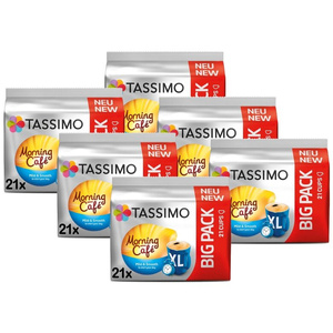 ZESTAW - Kapsułki Tassimo Morning Cafe Mild & Smooth XL 6x21 szt.