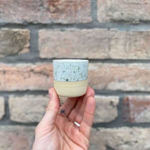 Ceramiczny kubek do espresso POTPOTSTUDIO - Toskania Szary 100 ml