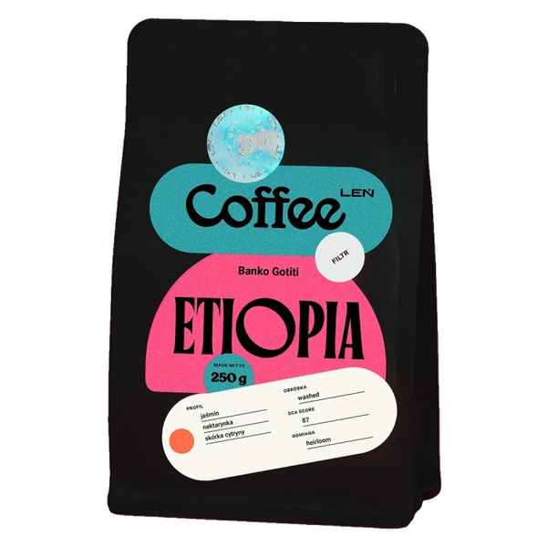 Kawa ziarnista Leń Coffee Etiopia Banka Gotiti 250g