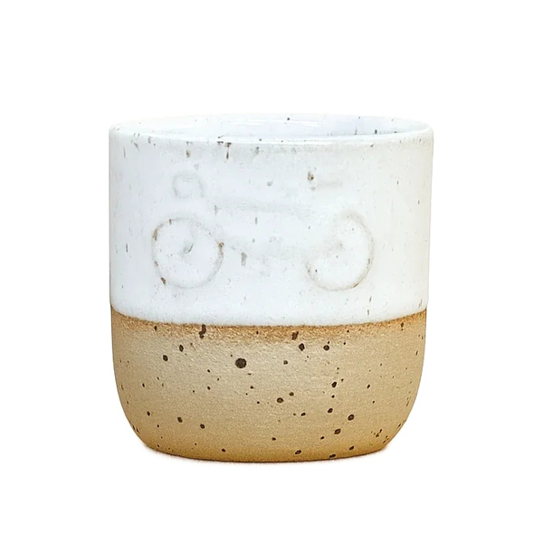 Ceramiczny kubek do espresso POTPOTSTUDIO - Countryside Bike 100 ml
