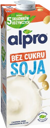 ZESTAW - Napój ALPRO Sojowe Niesłodzone 8x1L