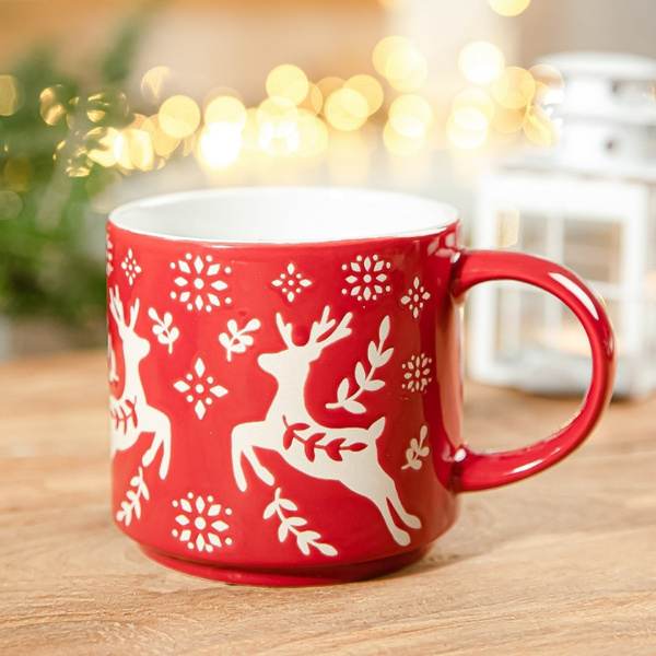 Kubek świąteczny Homla AVERO 350 ml - Czerwony – NIEDOSTĘPNY