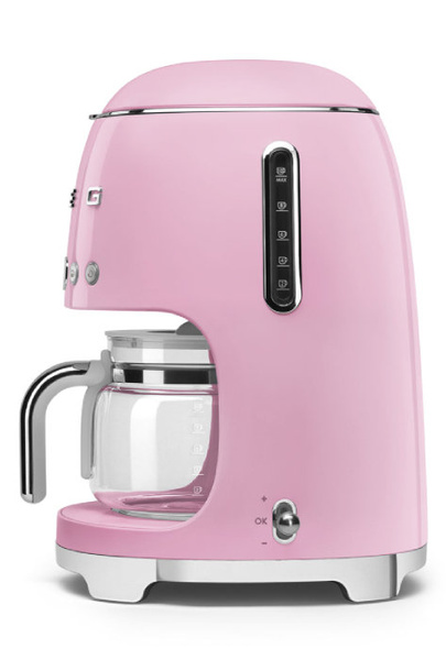 Przelewowy ekspres do kawy Smeg DCF02PKEU - Różowy