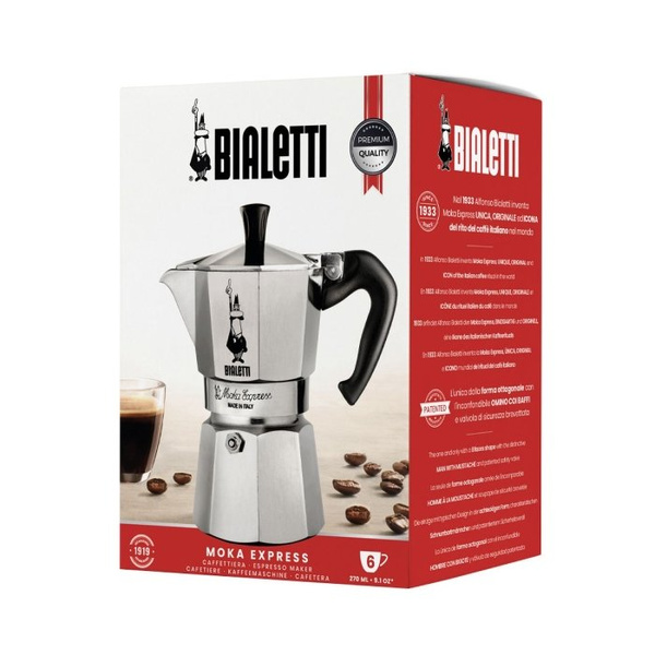 ZESTAW - Kawiarka Bialetti Moka Express 6TZ + Kawa mielona Bialetti Perfetto Moka Classico 250g – NIEDOSTĘPNY