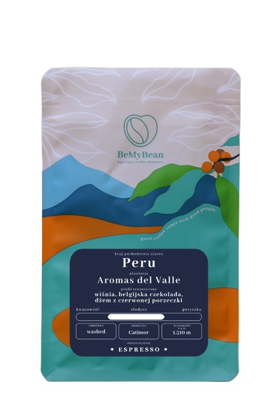 Kawa ziarnista BeMyBean Peru Aromas del Valle Espresso 250g – NIEDOSTĘPNY