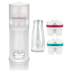 Dzbanek filtrujący wodę BWT AQUAlizer Station + 2 wkłady (Zn+Mg i Mg) + 2 szklane karafki