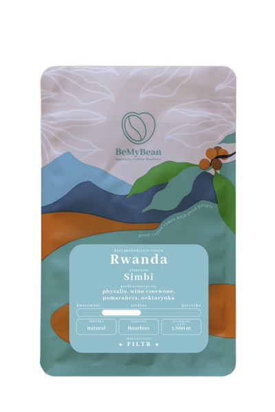 Kawa ziarnista BeMyBean Rwanda Simbi Natural 250g – NIEDOSTĘPNY