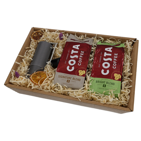 Zestaw prezentowy Costa Coffee® z młynkiem do kawy – NIEDOSTĘPNY
