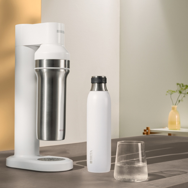 Butelka ze stali nierdzewnej BRITA  sodaTRIO 650ml - Biała