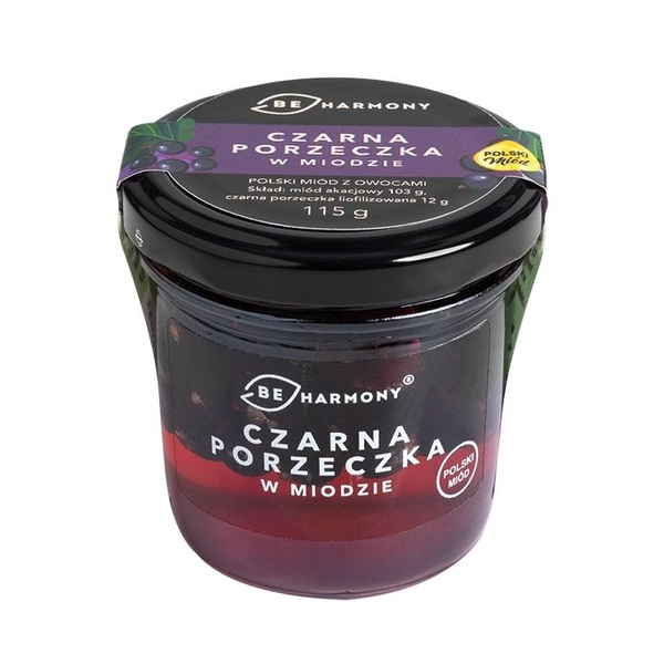 Czarna porzeczka w miodzie akacjowym BEHARMONY 115g - NIEDOSTĘPNY