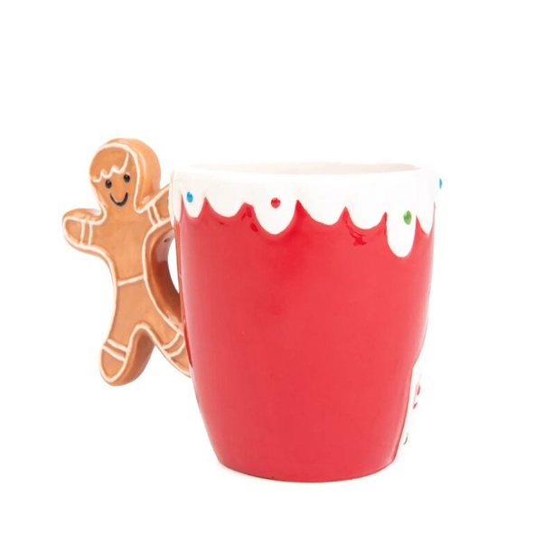 Kubek świąteczny Homla Biscotto z uchem w kształcie ciastka 300ml - NIEDOSTĘPNY