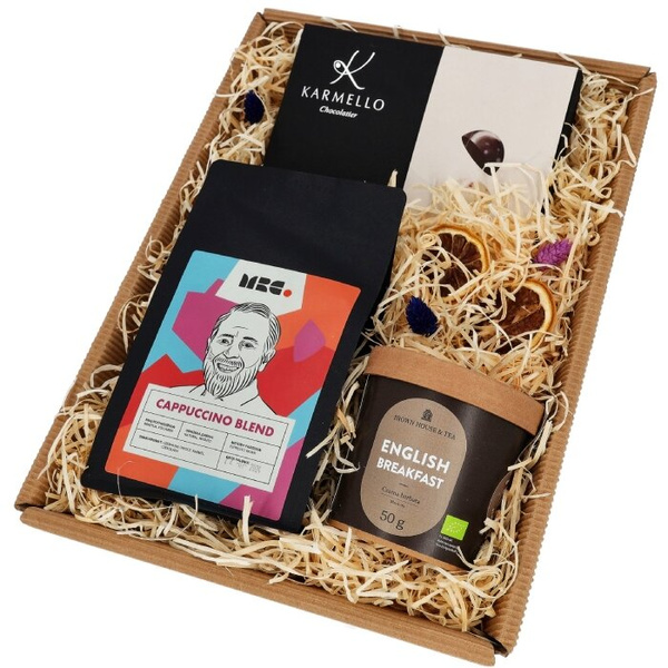 Zestaw prezentowy - Kawa, herbata i czekoladki