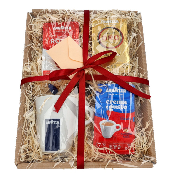 Zestaw prezentowy dla babci i dziadka - Kawa mielona Lavazza